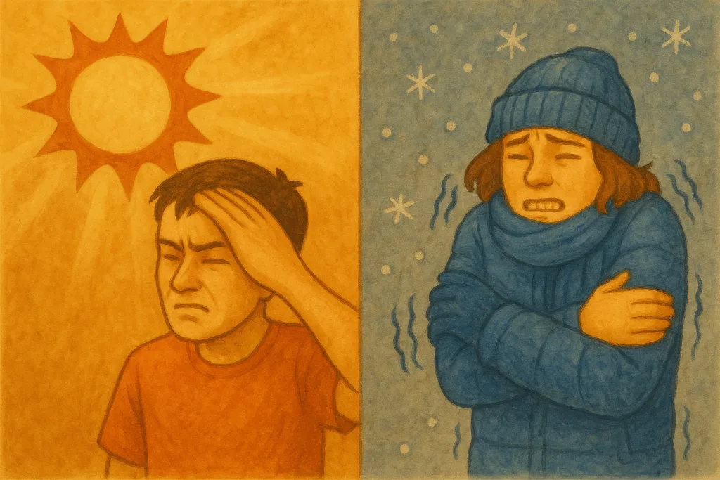 Extreme heat vs freezing cold