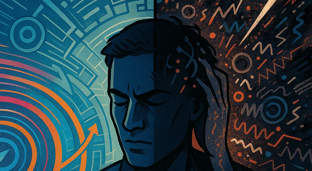 Illustration of sensory overload occurring during hypomanic episode