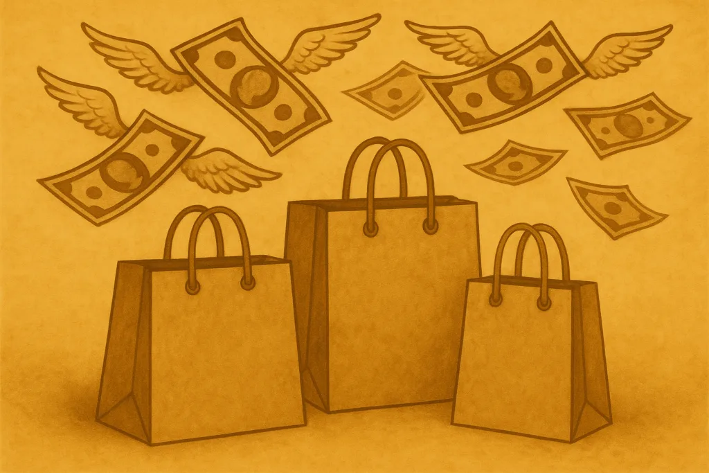 Representation of compulsive spending