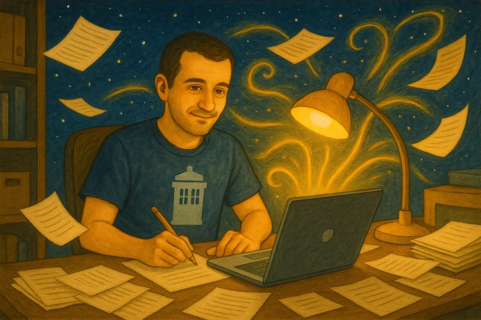 Représentation d'un épisode hypomaniaque ultra productif en pleine nuit