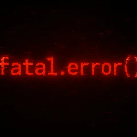 Illustration fatal.error() en ligne de code rouge