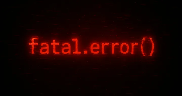 Illustration fatal.error() en ligne de code rouge