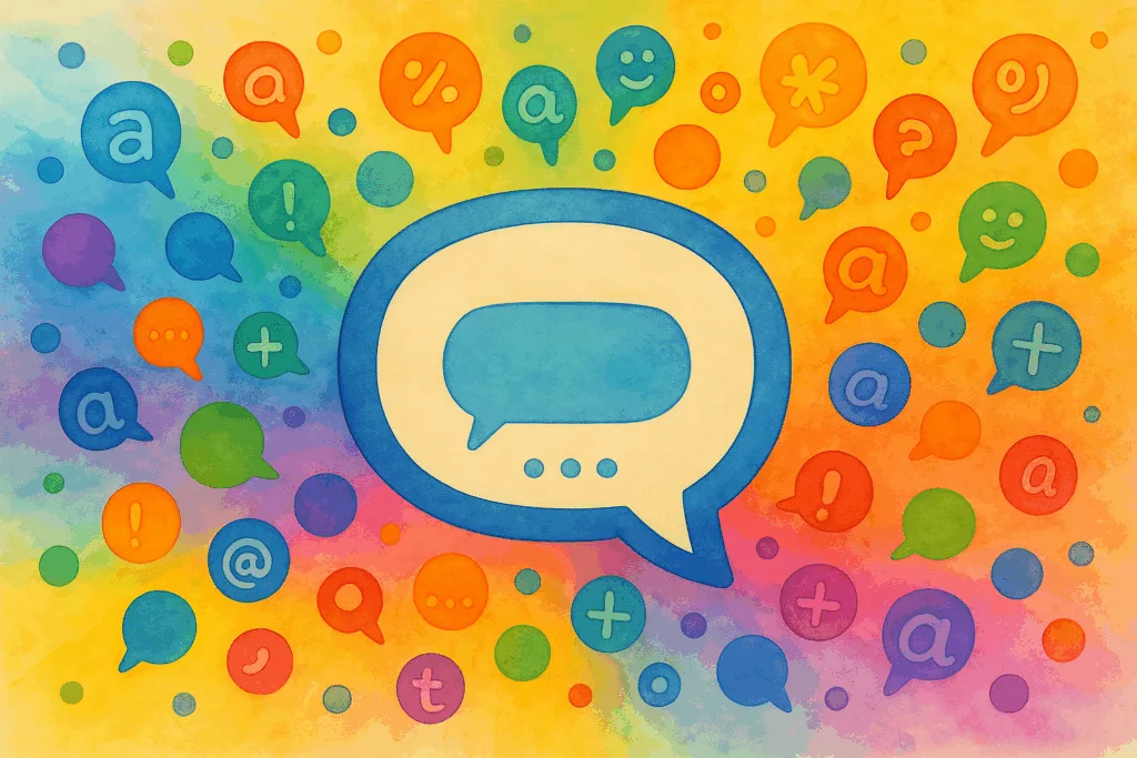 Illustration d'une bulle de téléphone entourée de dizaines de bulles = communication envahissante