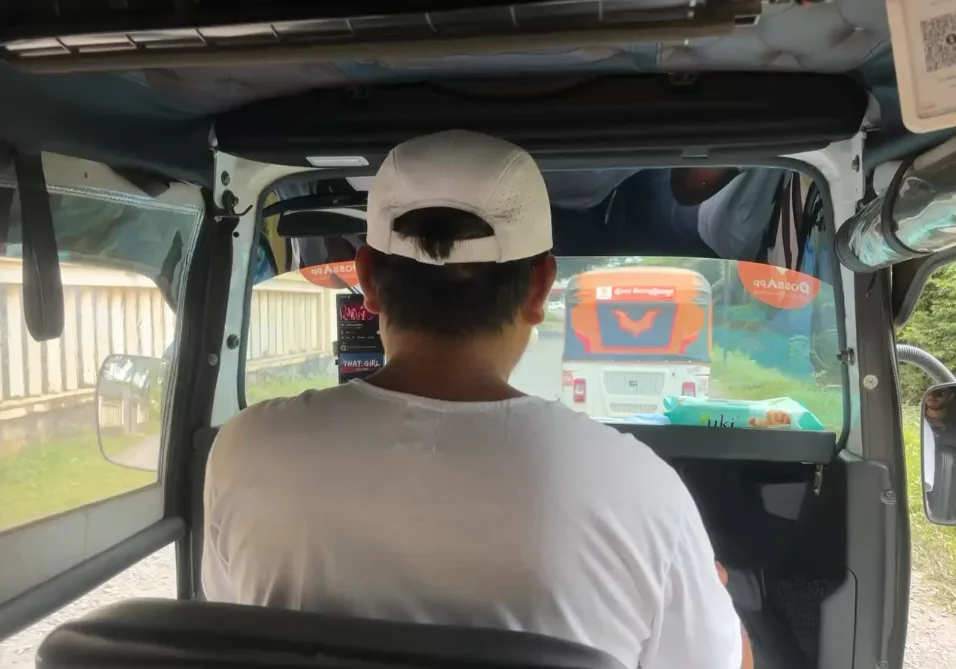Photo taken inside a tuk-tuk — shot by a friend