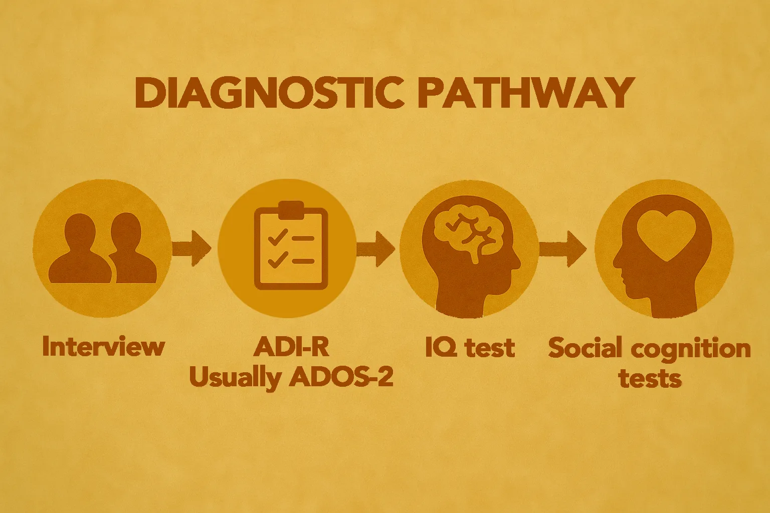 Diagram of the diagnostic pathway in autism