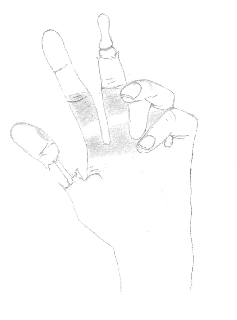 Illustration of a zombified hand